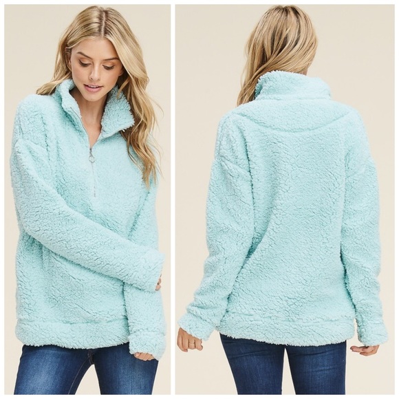 🛍LAST 1! Super SOFT!  Mint Pullover Fleece! - Picture 3 of 6